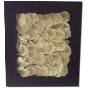 Rahmen Blütenblätter weiss  japanischer Malerei 45*40